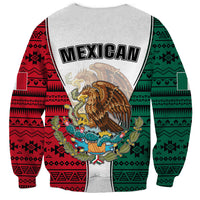 Mexico Sweatshirt Coat Of Arms With Mexican Aztec Pattern TS06 - Wonder Print Shop