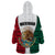 Mexico Wearable Blanket Hoodie Coat Of Arms With Mexican Aztec Pattern TS06 - Wonder Print Shop