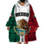 Mexico Wearable Blanket Hoodie Coat Of Arms With Mexican Aztec Pattern TS06 - Wonder Print Shop