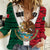 Mexico Women Casual Shirt Coat Of Arms With Mexican Aztec Pattern TS06 - Wonder Print Shop