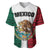 Personlised Mexico Baseball Jersey Coat Of Arms With Mexican Aztec Pattern TS06 - Wonder Print Shop