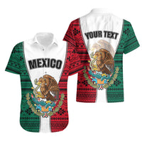 Personlised Mexico Hawaiian Shirt Coat Of Arms With Mexican Aztec Pattern TS06 - Wonder Print Shop