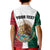 Personlised Mexico Kid Polo Shirt Coat Of Arms With Mexican Aztec Pattern TS06 - Wonder Print Shop