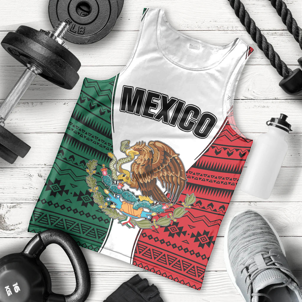 personlised-mexico-men-tank-top-coat-of-arms-with-mexican-aztec-pattern