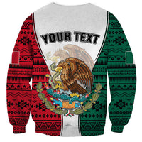 Personlised Mexico Sweatshirt Coat Of Arms With Mexican Aztec Pattern TS06 - Wonder Print Shop