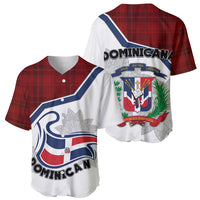Dominican Republic Baseball Jersey Dominicana Plaid Pattern Mix Coat Of Arms TS06 - Wonder Print Shop