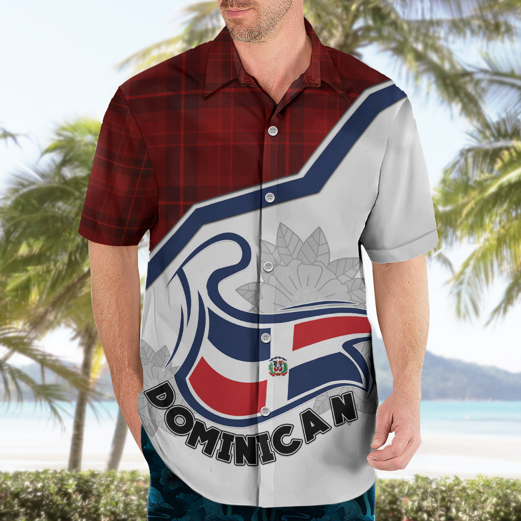 Dominican Republic Hawaiian Shirt Dominicana Plaid Pattern Mix Coat Of Arms TS06 - Wonder Print Shop