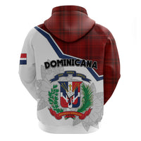 Dominican Republic Hoodie Dominicana Plaid Pattern Mix Coat Of Arms TS06 - Wonder Print Shop