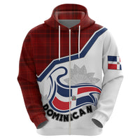 Dominican Republic Hoodie Dominicana Plaid Pattern Mix Coat Of Arms TS06 - Wonder Print Shop