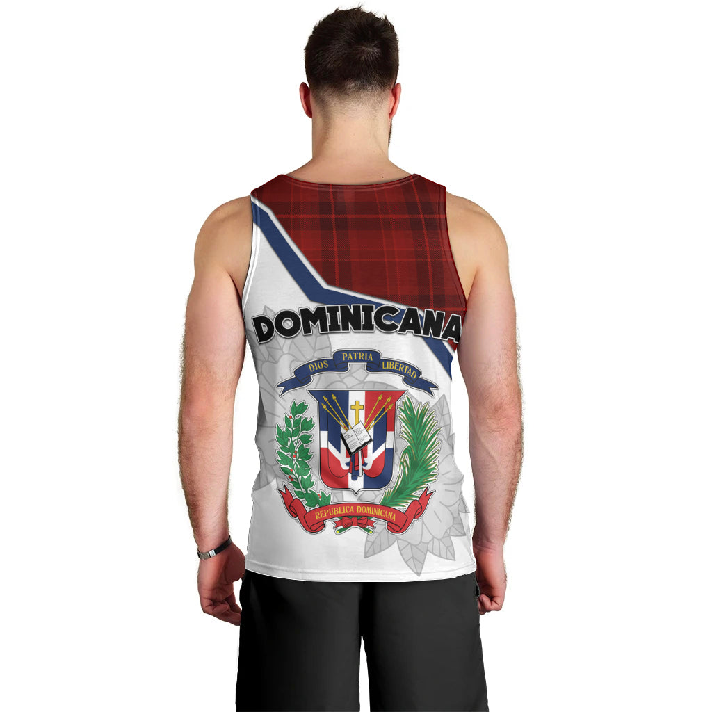 dominican-republic-men-tank-top-dominicana-plaid-pattern-mix-coat-of-arms