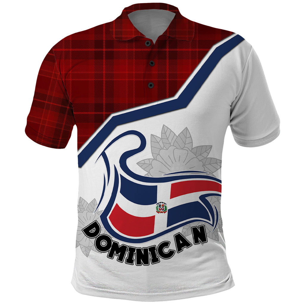 dominican-republic-polo-shirt-dominicana-plaid-pattern-mix-coat-of-arms
