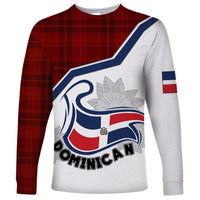 Personlised Dominican Republic Long Sleeve Shirt Dominicana Plaid Pattern Mix Coat Of Arms TS06 - Wonder Print Shop