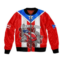 Puerto Rico Bomber Jacket Coqui Frog Mix Flor de Maga TS06
