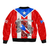 Puerto Rico Bomber Jacket Coqui Frog Mix Flor de Maga TS06