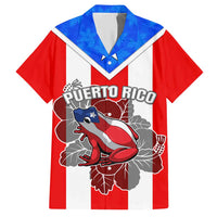 Puerto Rico Hawaiian Shirt Coqui Frog Mix Flor de Maga TS06