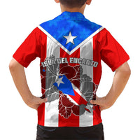 Puerto Rico Hawaiian Shirt Coqui Frog Mix Flor de Maga TS06