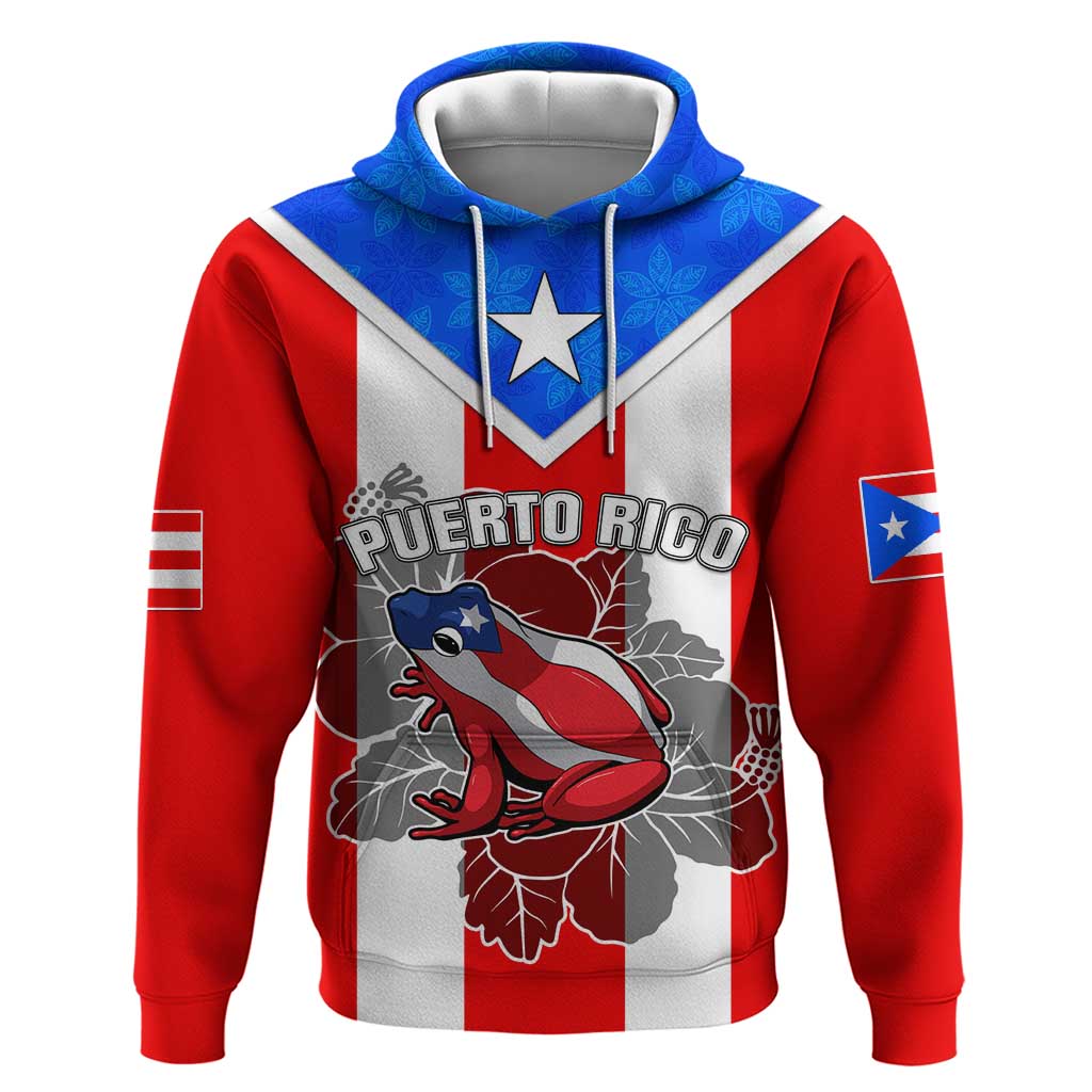 Puerto Rico Hoodie Coqui Frog Mix Flor de Maga TS06