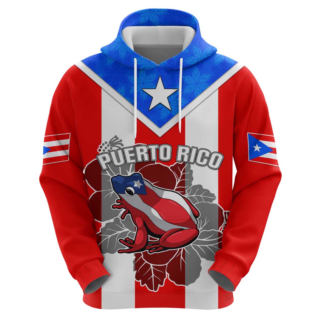 Puerto Rico Hoodie Coqui Frog Mix Flor de Maga TS06