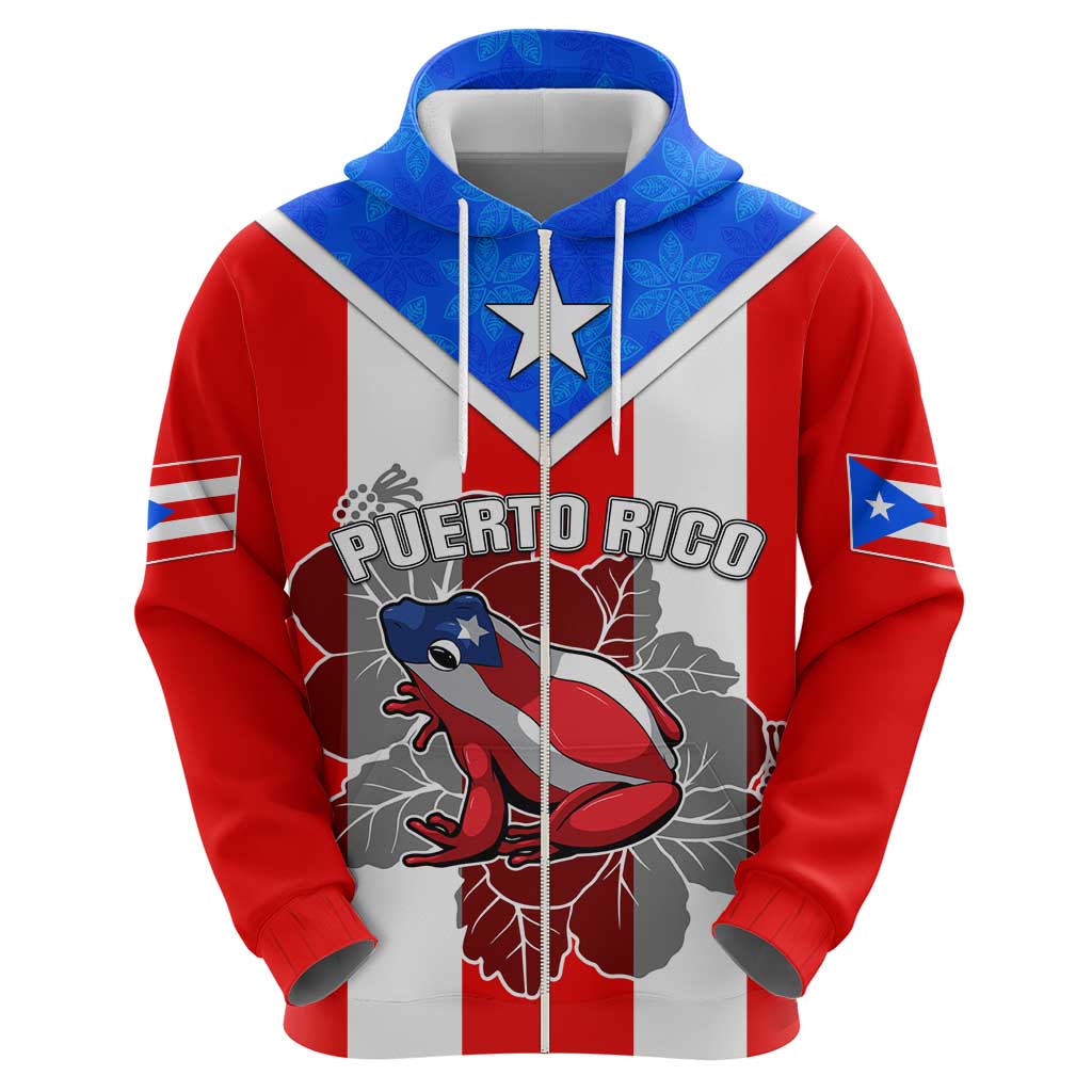 Puerto Rico Hoodie Coqui Frog Mix Flor de Maga TS06