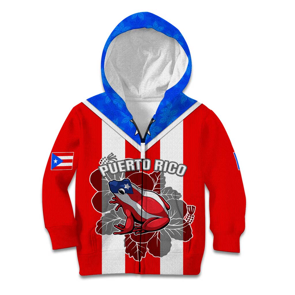 Puerto Rico Kid Hoodie Coqui Frog Mix Flor de Maga TS06