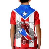 Puerto Rico Kid Polo Shirt Coqui Frog Mix Flor de Maga TS06