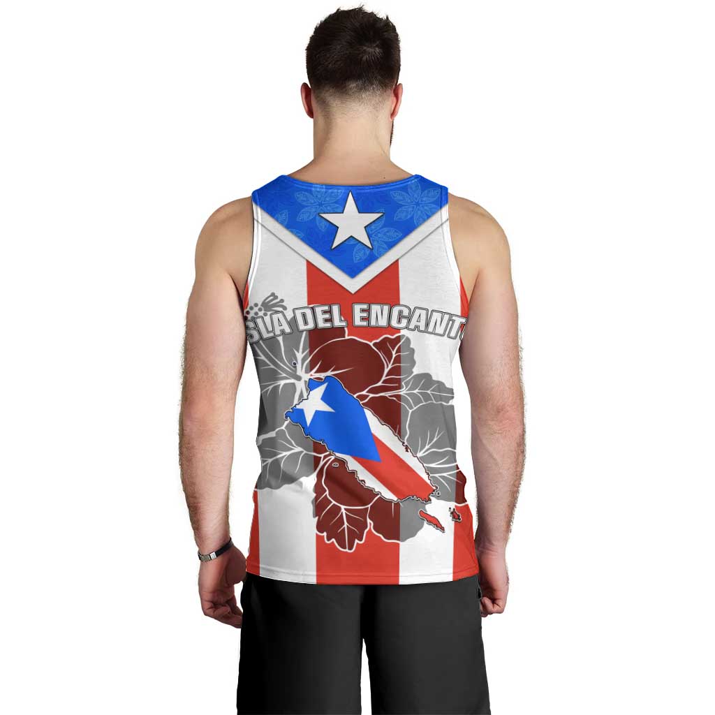 Puerto Rico Men Tank Top Coqui Frog Mix Flor de Maga TS06