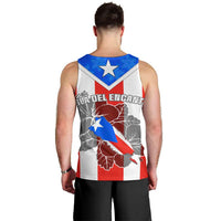 Puerto Rico Men Tank Top Coqui Frog Mix Flor de Maga TS06