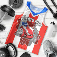 Puerto Rico Men Tank Top Coqui Frog Mix Flor de Maga TS06