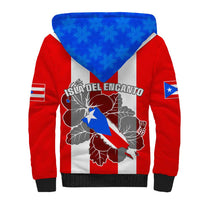 Puerto Rico Sherpa Hoodie Coqui Frog Mix Flor de Maga TS06