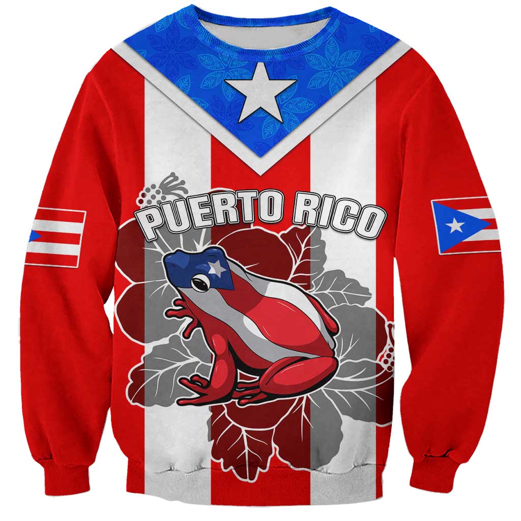 Puerto Rico Sweatshirt Coqui Frog Mix Flor de Maga TS06