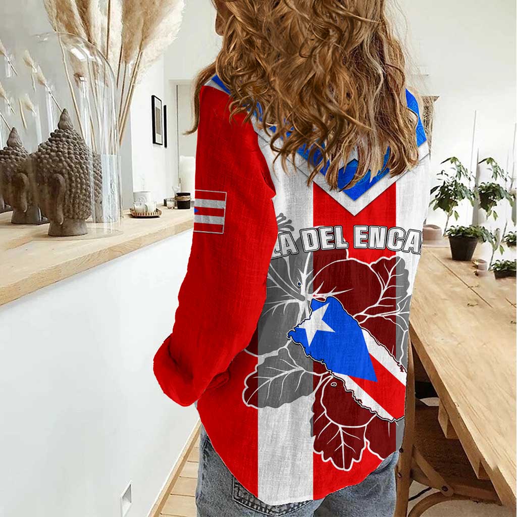 Puerto Rico Women Casual Shirt Coqui Frog Mix Flor de Maga TS06