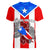 Puerto Rico Women V Neck T Shirt Coqui Frog Mix Flor de Maga TS06 - Wonder Print Shop