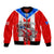 Custom Puerto Rico Bomber Jacket Coqui Frog Mix Flor de Maga TS06 - Wonder Print Shop