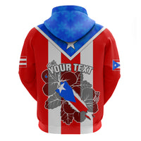 Custom Puerto Rico Hoodie Coqui Frog Mix Flor de Maga TS06 - Wonder Print Shop