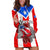 Custom Puerto Rico Hoodie Dress Coqui Frog Mix Flor de Maga TS06 - Wonder Print Shop