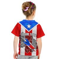 Custom Puerto Rico Kid T Shirt Coqui Frog Mix Flor de Maga TS06 - Wonder Print Shop
