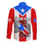 Custom Puerto Rico Long Sleeve Button Shirt Coqui Frog Mix Flor de Maga TS06 - Wonder Print Shop