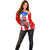 Custom Puerto Rico Off Shoulder Sweater Coqui Frog Mix Flor de Maga TS06 - Wonder Print Shop