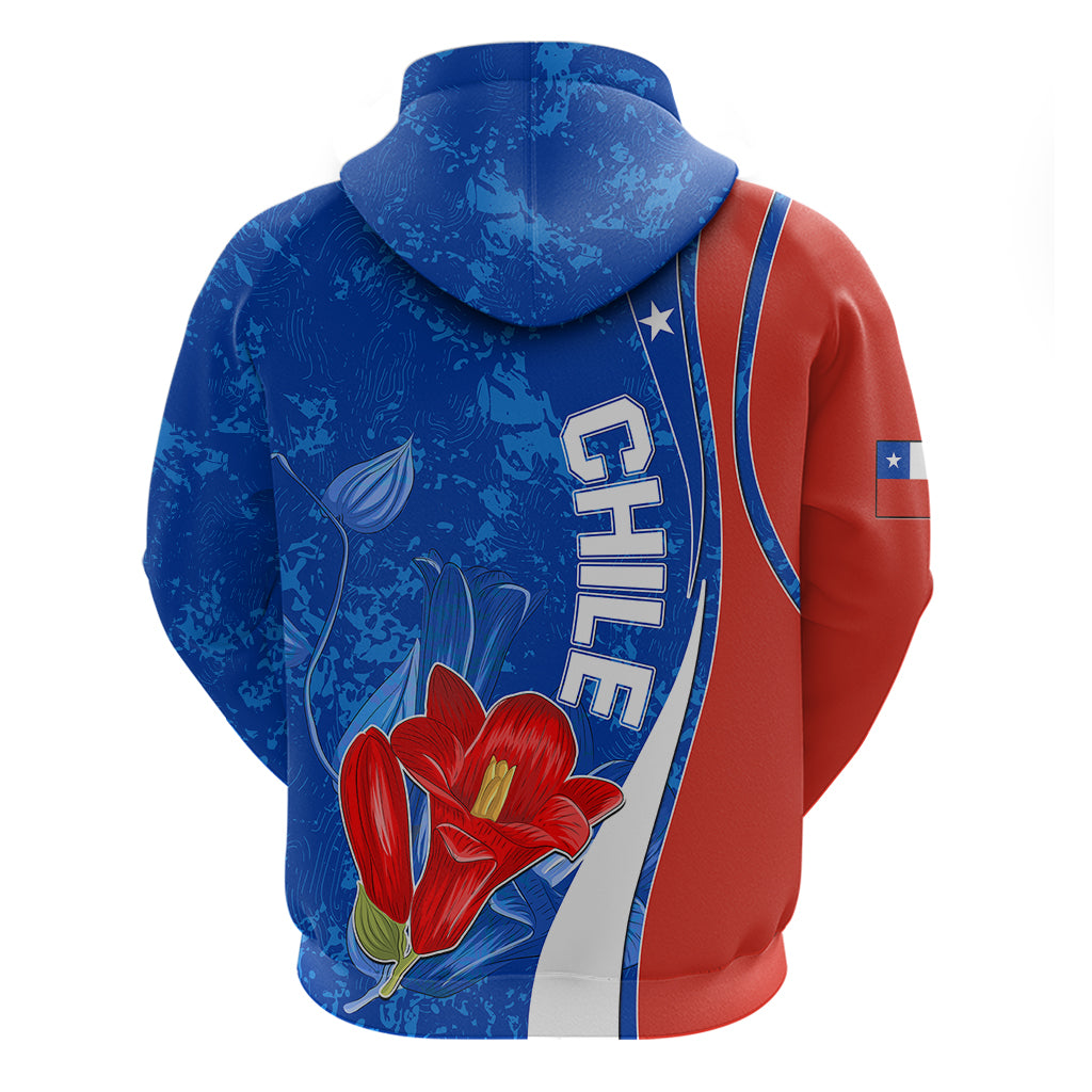 Chile Hoodie Copihue With Flag TS06 - Wonder Print Shop