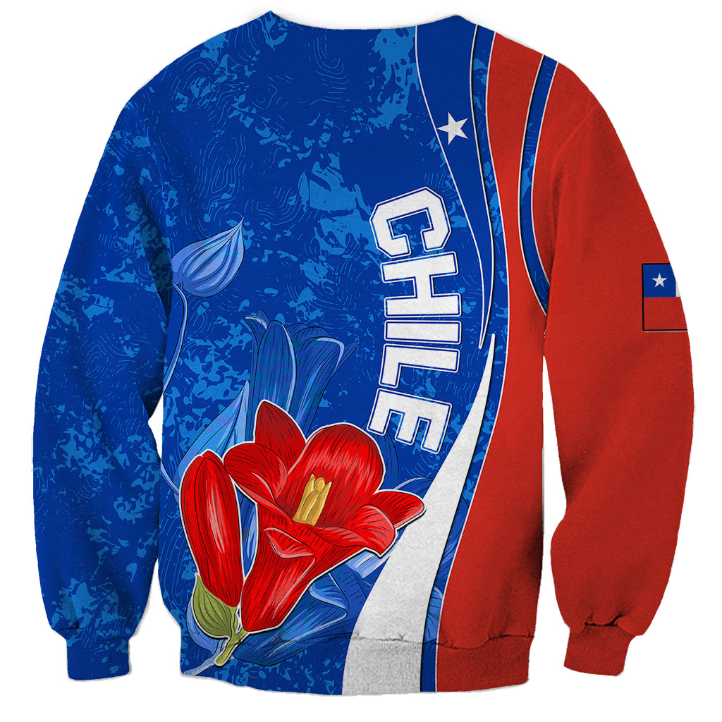 Chile Sweatshirt Copihue With Flag TS06 - Wonder Print Shop