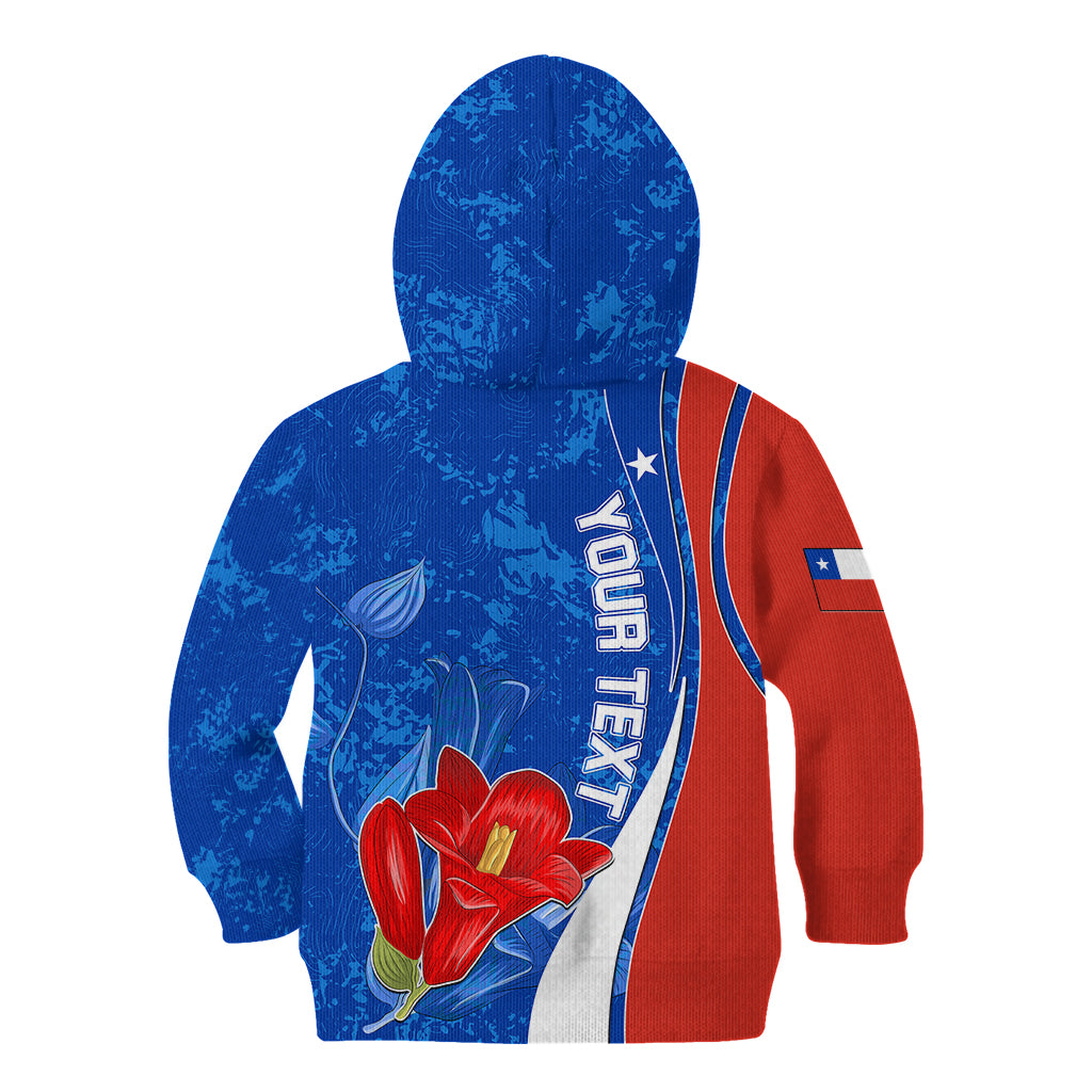 Custom Chile Kid Hoodie Copihue With Flag TS06 - Wonder Print Shop