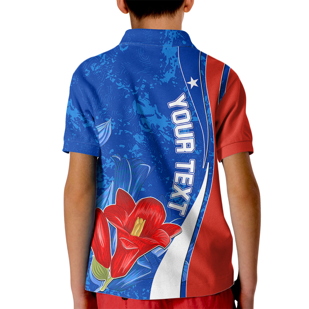 Custom Chile Kid Polo Shirt Copihue With Flag TS06 - Wonder Print Shop
