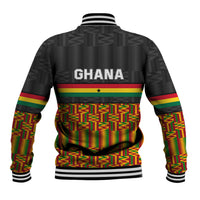 Ghana Baseball Jacket Kente Pattern With Coat Of Arms TS06 - Wonder Print Shop