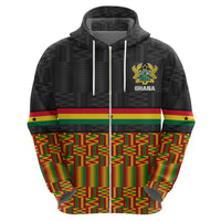 Ghana Hoodie Kente Pattern With Coat Of Arms TS06 - Wonder Print Shop
