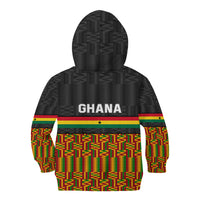 Ghana Kid Hoodie Kente Pattern With Coat Of Arms TS06 - Wonder Print Shop