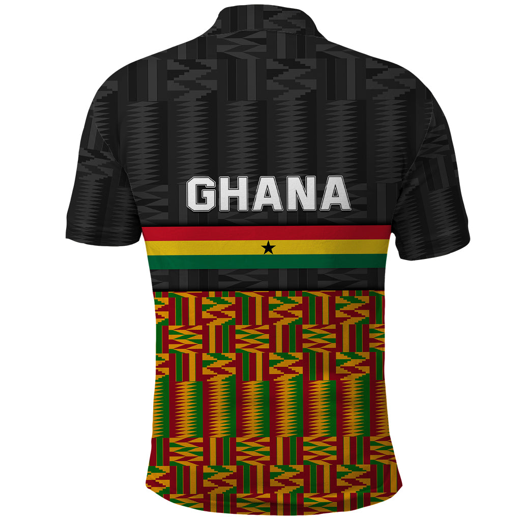 Ghana Polo Shirt Kente Pattern With Coat Of Arms TS06 - Wonder Print Shop