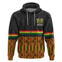 Custom Ghana Hoodie Kente Pattern With Coat Of Arms TS06 - Wonder Print Shop