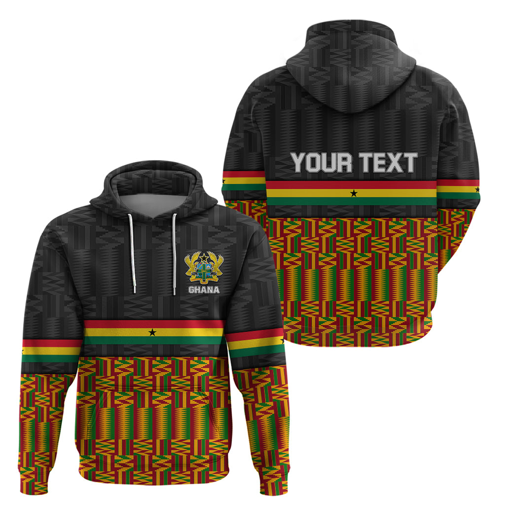 Custom Ghana Hoodie Kente Pattern With Coat Of Arms TS06 - Wonder Print Shop