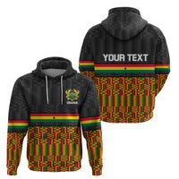 Custom Ghana Hoodie Kente Pattern With Coat Of Arms TS06 - Wonder Print Shop