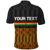 Custom Ghana Polo Shirt Kente Pattern With Coat Of Arms TS06 - Wonder Print Shop